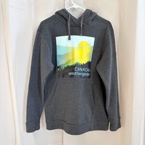 Canada Weathergear Hoodie Medium Gray Sweatshirt Outdoor Graphic Gorpcore 18861x